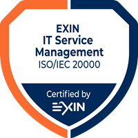 logo EXIN IT Service Management Foundation dle ISO/IEC 20000:2018