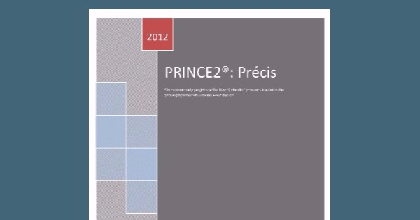 SLEVA publikace PRINCE2 Précis